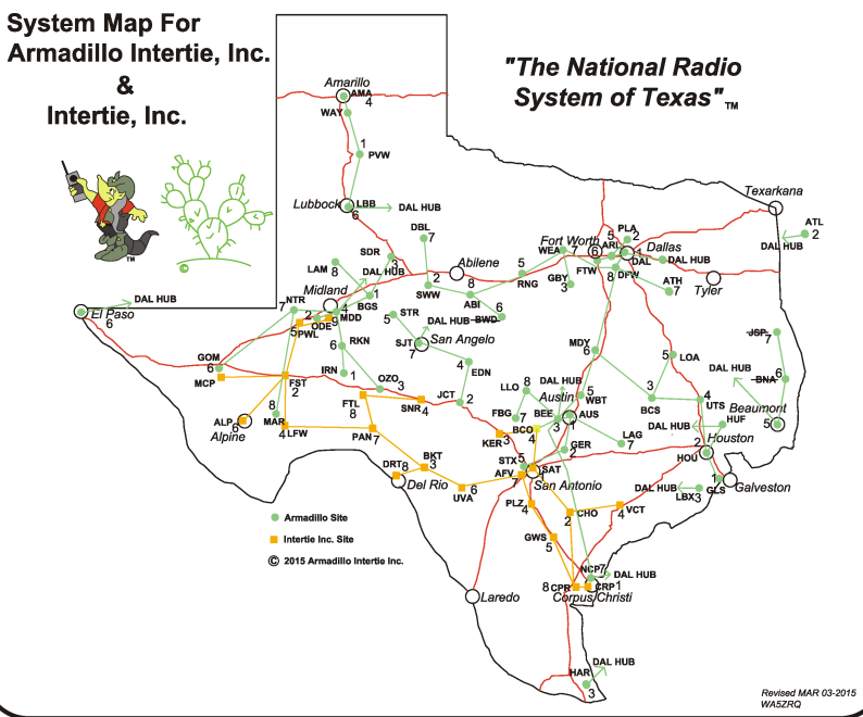 Armadillo Intertie System Map – August 2015