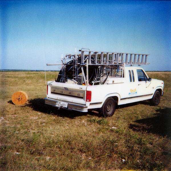 Another view of WB5EPI's truck at the Moody site, July 1984